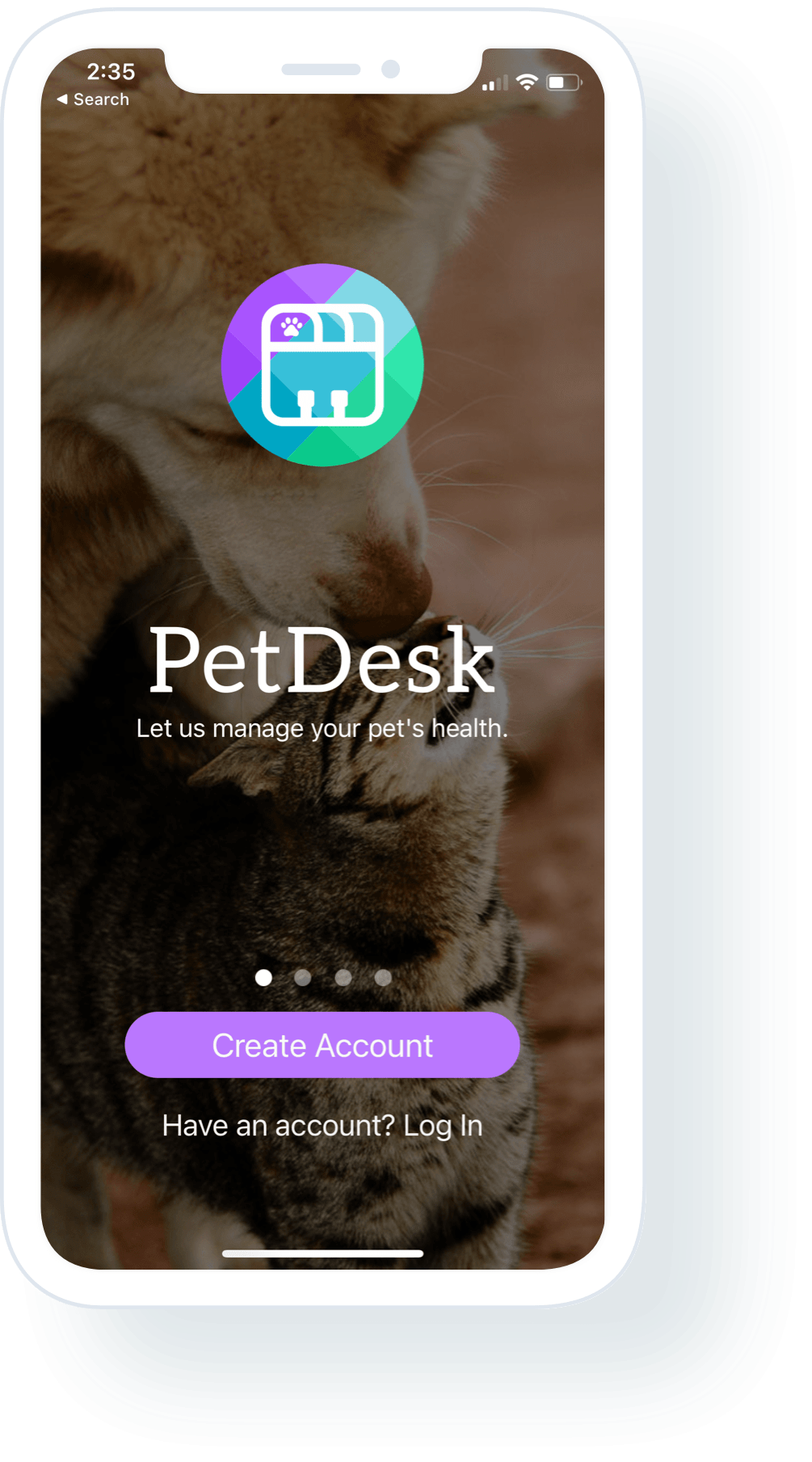 PetDesk app splash
